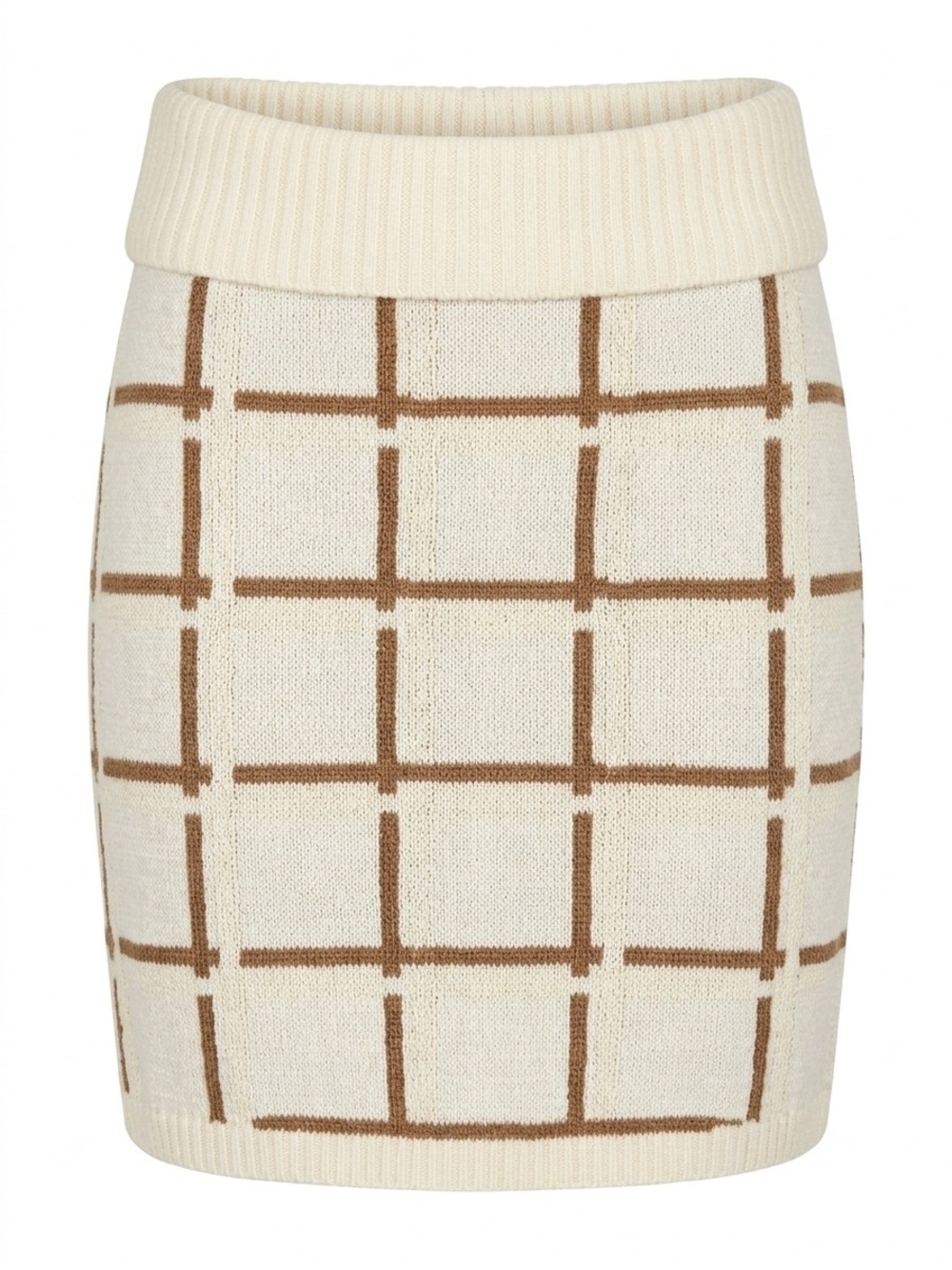 West of Melrose Plaid Knit Mini Skirt